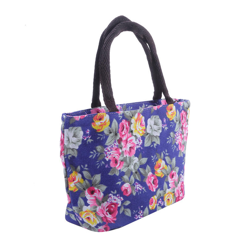 Vintage Printed Tote Bag for Women Fashion Large Capacity Shopping Shoulder Handbag