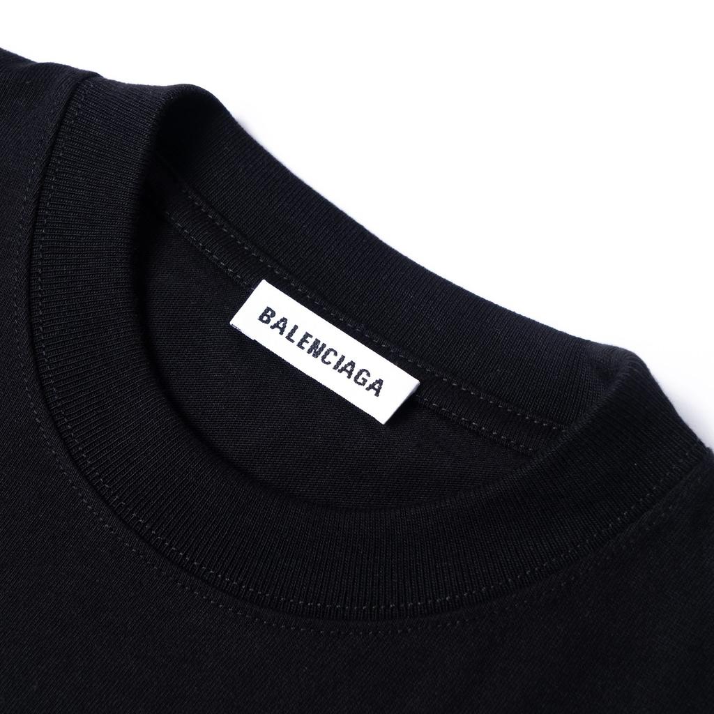 Balenciaga Women's Political Campaign Small Fit T Shirt Black 612964TIV521070
