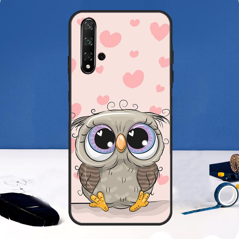 Cute Cartoon Owl Cover For Huawei Nova 10 9 SE 11i 8i 7i 3i Y90 Y91 Y70 Y60 Y61 5T P30 P60 Pro P40 Lite Case