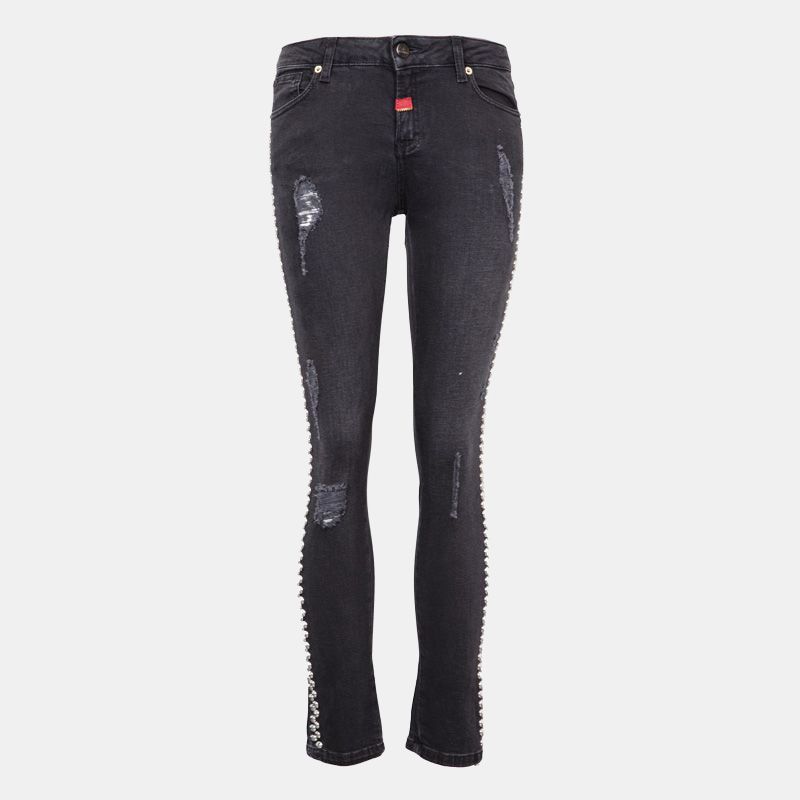 

Черные рваные джинсы Женские THE NEW DESIGNERS 38) чёрный