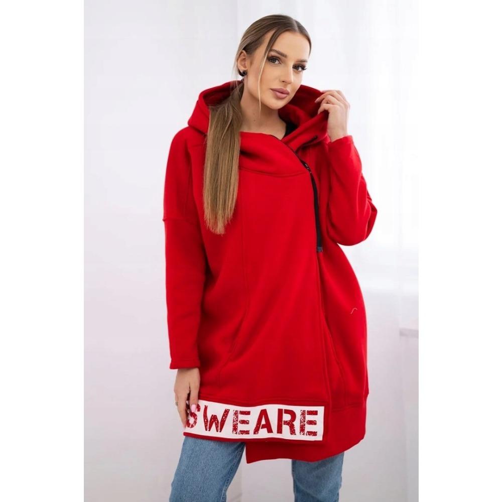 Hooded Sports Fleece Sweatshirt Casual Long-sleeved Zipper Women's Plus-size Solid Color Coat