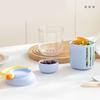 Vegetable Fruit Shaker Cup with Detachable Sauce Compartment Portable Large Capacity Breakfast Storage Container