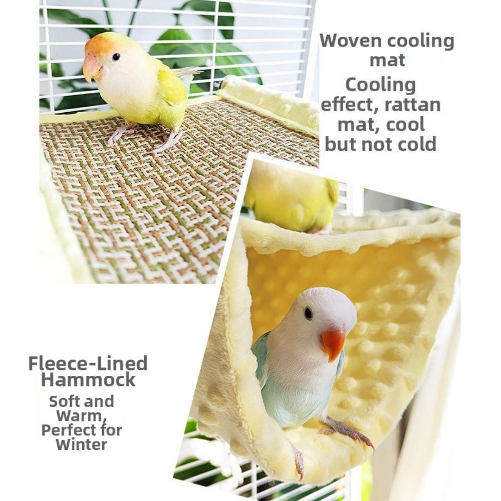 Hanging Type Bird Sleeping Nest Summer Pet Bird Cage Swing New Budgie Hammock  Cage Decor