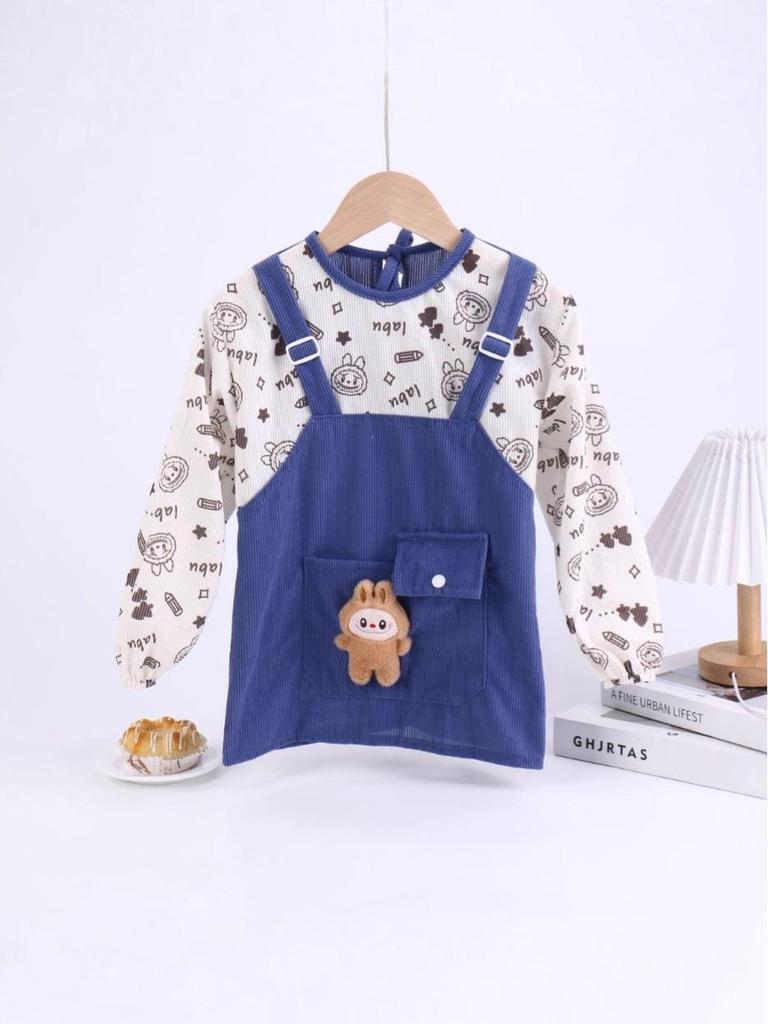 Baby Waterproof Cartoon Smock Bib for Spring/Autumn - Stain and Dirt Resistant