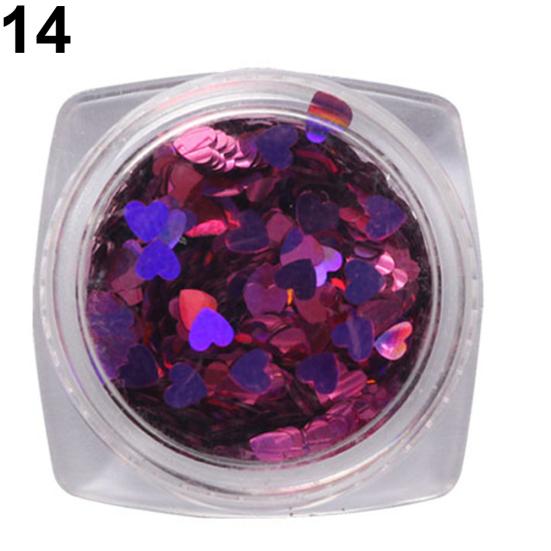 Błyszczący brokat miłość serce cekiny zdobienie paznokci dekoracje Manicure narzędzie do majsterkowania