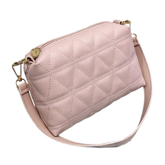 Zipper Closure Shoulder Pouch Convenient Faux Leather Fine Sewing Multipurpose Single Strap Bag CLE