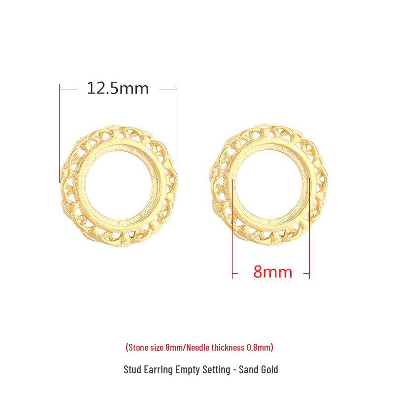 

Настройки серег-пусетов и подвесок из 18-каратного золота и стерлингового серебра 925 пробы для инкрустации янтарем или нефритом. 925 Silver