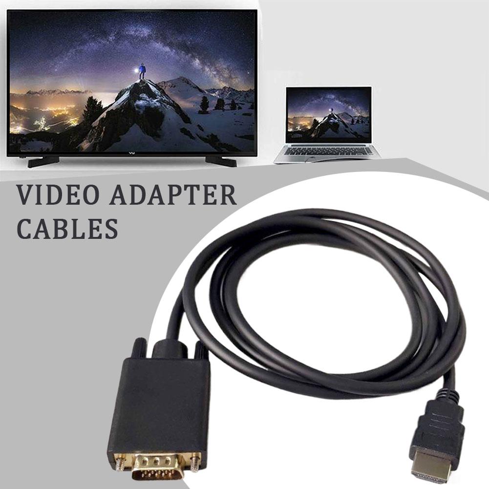 180cm/300cm HD To VGA Adapter Cable 1080p Computer Video Cable HD To VGA With Chip