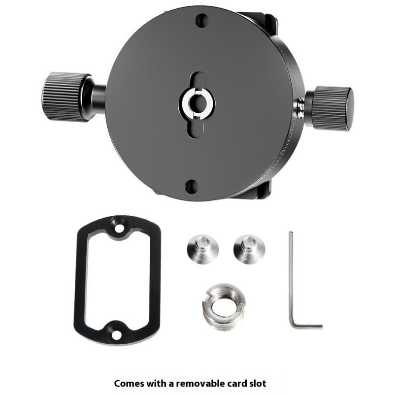 Qj-08/Qj-08S 360° Panoramic Rotating Quick Release Plate Clamp Tripod Head Universal Camera Photography Quick Release Base