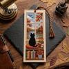 Cross Stitch Bookmark DIY Kit for Adults Beginners, Seasonal Cat Handmade Embroidery Kit, Gifts Lovers, Readers Reading Accessory