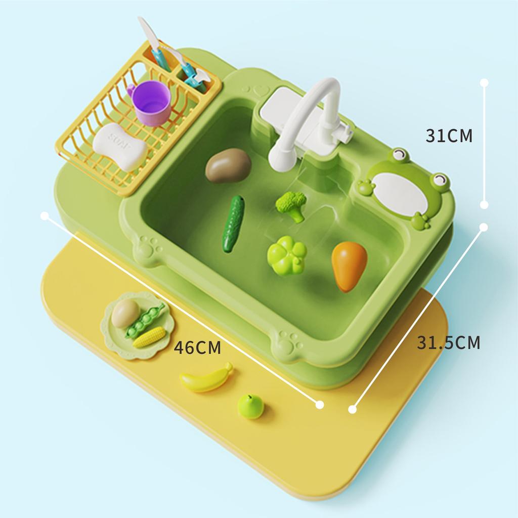 Baby Kitchen Toy Dish Wash Sink Electric Dishwasher for Playing Pretend Role Play Housework Early Educational Toys for Children