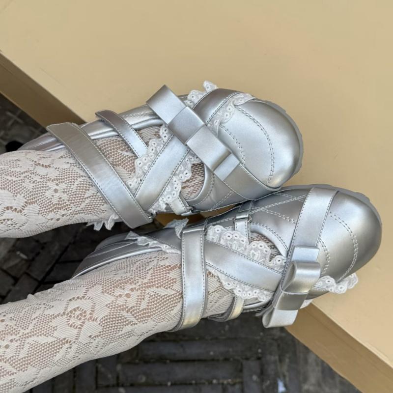 Fashion Mary Jane Flat Shoes 2025 Butterfly Knot Soft Soled Women's Ballet Fashion Simple Daily Dress Up Flats Lace Comfy Women Shoes