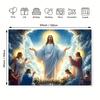 1 piece 100% polyester fiber background of Jesus and Mary multi-purpose seasonal decoration from spring summer to winter