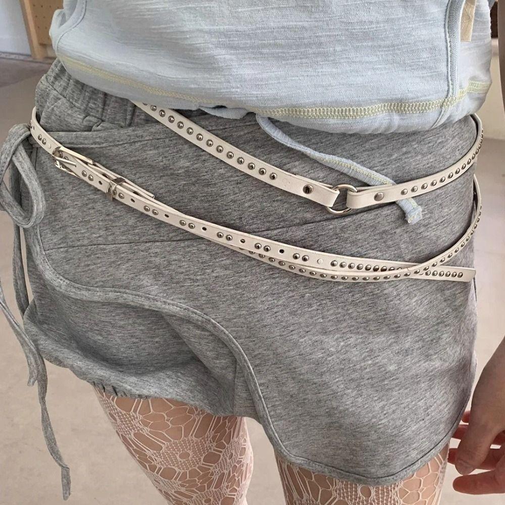 Spicy Girl Long Double-layer Belt Gothic Y2K Belt Trend Punk Waistband Female