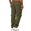 Men's Workwear Casual Stretch Waistband Multi-Pocket Straight-Leg Pants