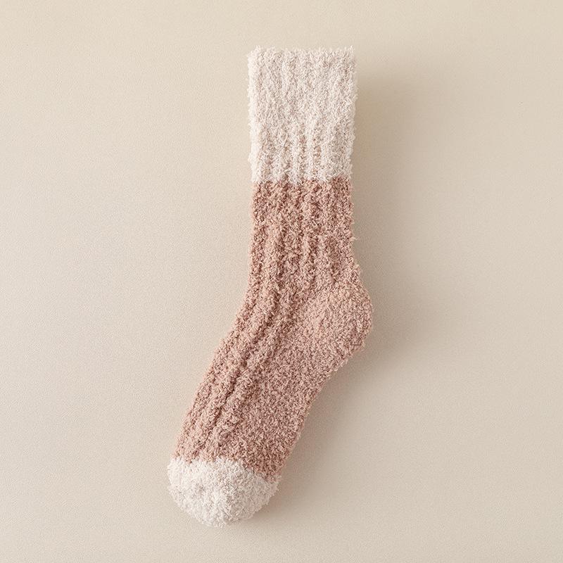 Men's Fleece-Lined Winter Home Socks - Thick Cozy Floor and Sleep Socks