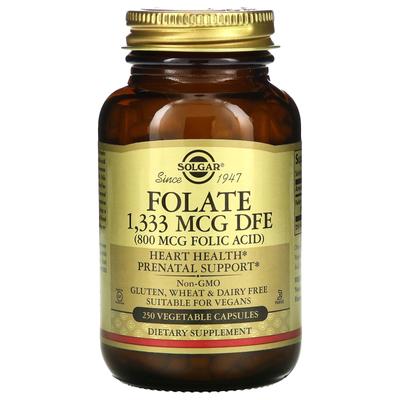 Folsäure, 800 mcg, 250 Gemüsekapseln