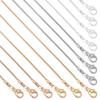 Louleur 6pcs Copper Round Snake Chain Necklace With Lobster Clasp For Women Men Fashion Chain Jewelry Findings DIY Necklace Gift