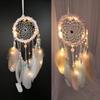 Natural Christmas Colorful Lights Home Decoration Single Ring Dream Catcher Hanging Decorations