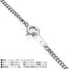 Small Silver Chain Curb Sterling Silver Oxidized with Custom Brand [Lion Heart] Necklace, Chain, 925, Finish, 50cm, Gift-Wrapped, Pouch, Men's