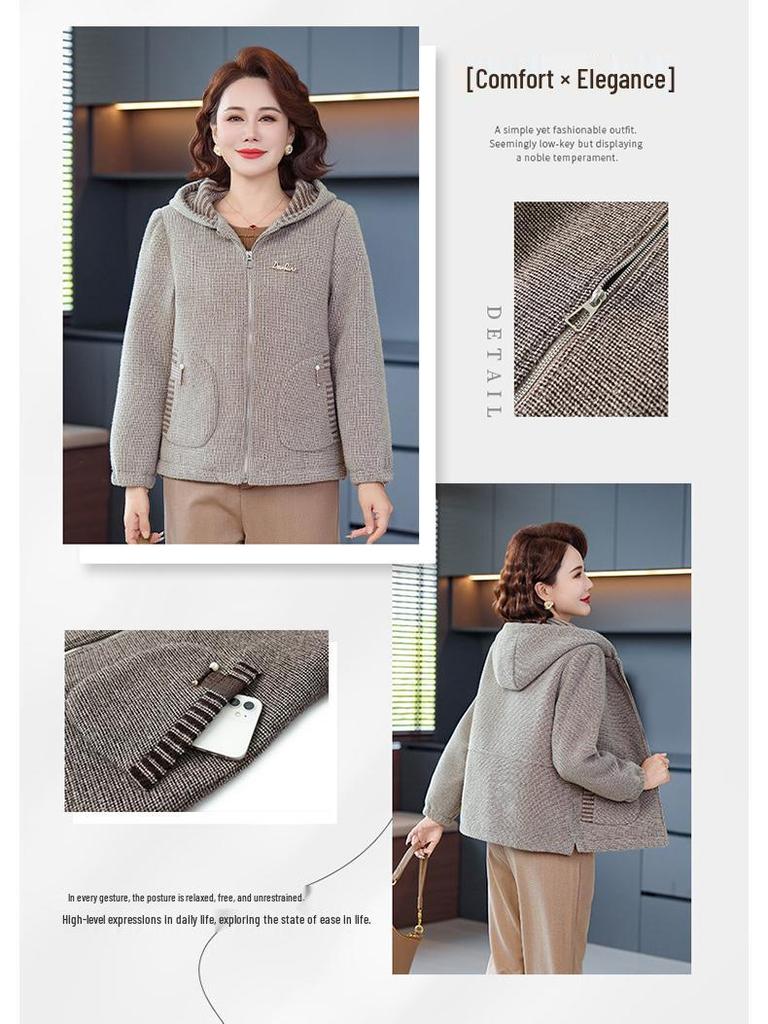 Herfst 2025 Stijlvolle Korte Nepbontjas voor Vrouwen van Middelbare Leeftijd en Ouder