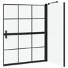 Black and Transparent Shower Screen 100 X 68 X 128 Cm