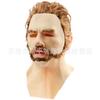 Zhang Halloween Santa Claus mask, light-colored mask, beautiful woman's face with chest, golden wig, latex headgear