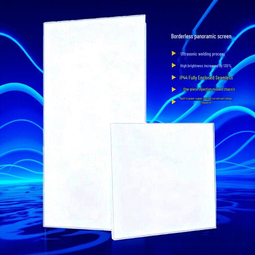 

300x600 IP44 Recessed Ceiling LED Panel Light for Kitchen & Bathroom, Aluminum Buckle Design 48W теплим білим кольором