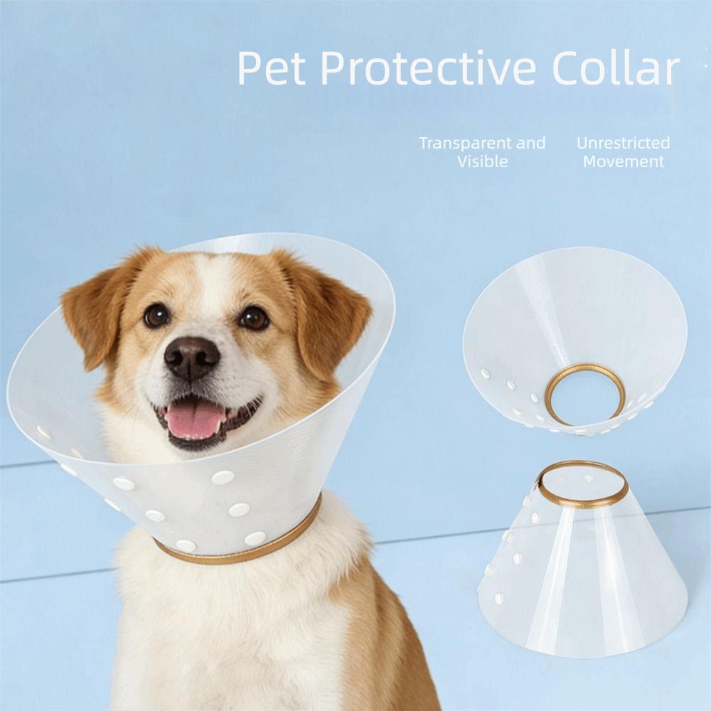 Plastic Pet Protective Collar Transparent Elizabethan Collar Cat Recovery Collar Wound Protection