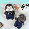 Charming Monkey Plush Toy Keychain Accessory With Short Plush Overalls Ideal For Gifts