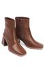 Women Modern Stylish Fashion Blunt Toe Side Zipper Brown Women's Boots