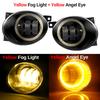 2 x LED-Nebelscheinwerfer mit Angel Eye Tagfahrlicht 9006 Auto Nebel Fahrlicht für Volkswagen VW Golf Jetta 6 Tiguan 5N Touran Beetle EOS Caddy