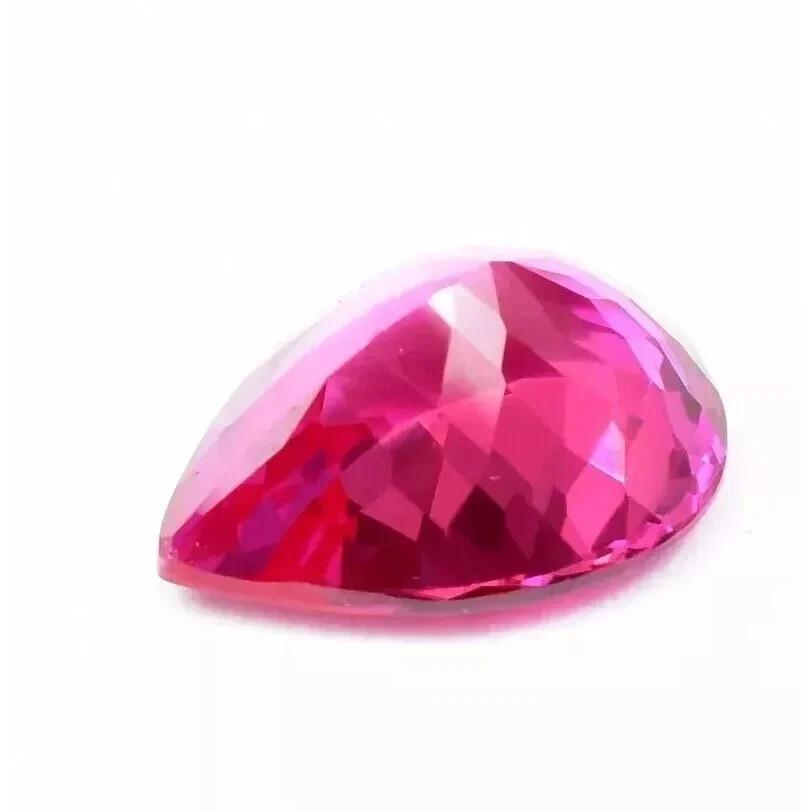 Fabulous Burmese Pinkish Red Ruby Natural Pear Cut 5-6 Ct Certified Gemstone