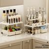 Schichtiger Organizer Küche Ausziehbarer Regal Ausziehbarer Regal Verstellbar Arbeitsplatten Lagerregal Platzsparend Schrank Organizer