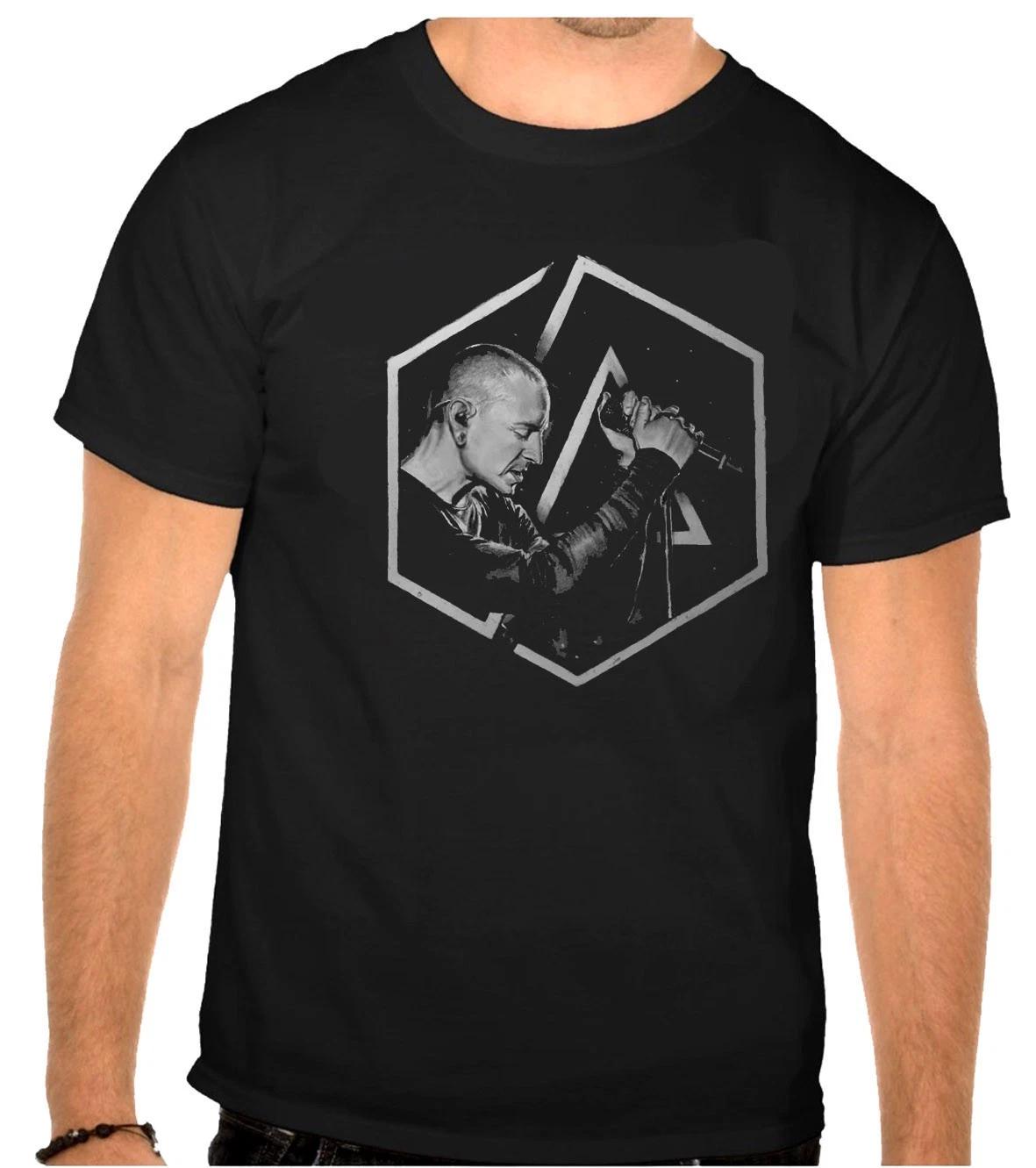 Linkin Park Rock Music Logo Black 100% Cotton T-shirt Mens Tees Top -1384 -Kids- 2XL