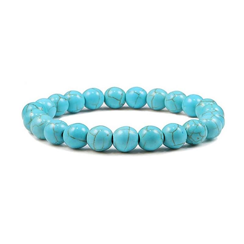 Bracciale in Pietra da 8mm Pietra Vulcanica Pietra Occhio di Tigre Cristallo Rosa Bracciale Elastico