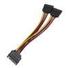 2.5 Dual SSD to 3.5 inch Bracket Frame HDD Mount SATA Cable Data Power Cord