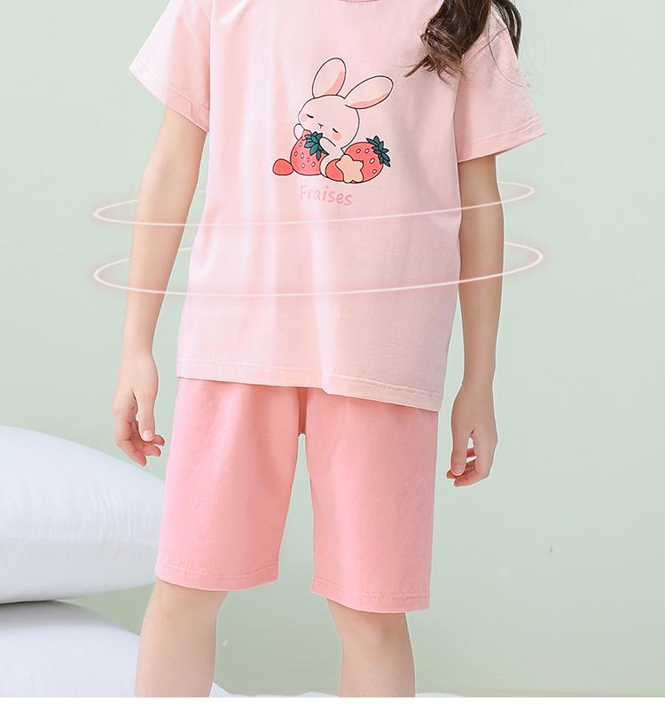 Children's Pajamas Summer Thin Boys' and Girls' Home Clothing Set