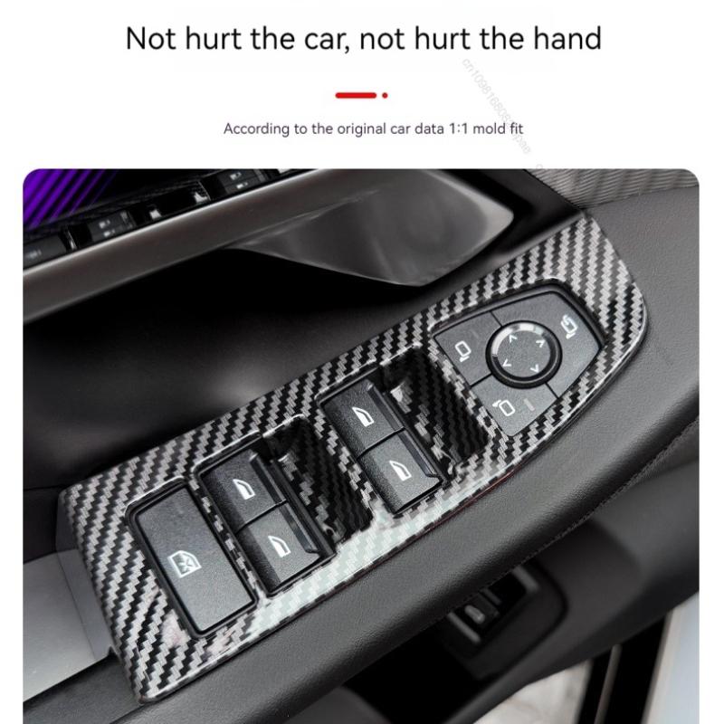 For BMW 5 Series I5 525 530i 2024 2025 Interior ABS Carbon Fiber Window Lift Switch Cover Trim Ide Armrest Frame Trim