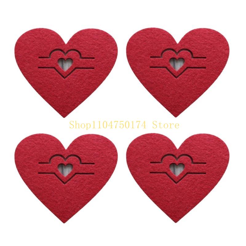 4Piece Portable Heart Silverware Holders For Valentine's Gatherings top sale