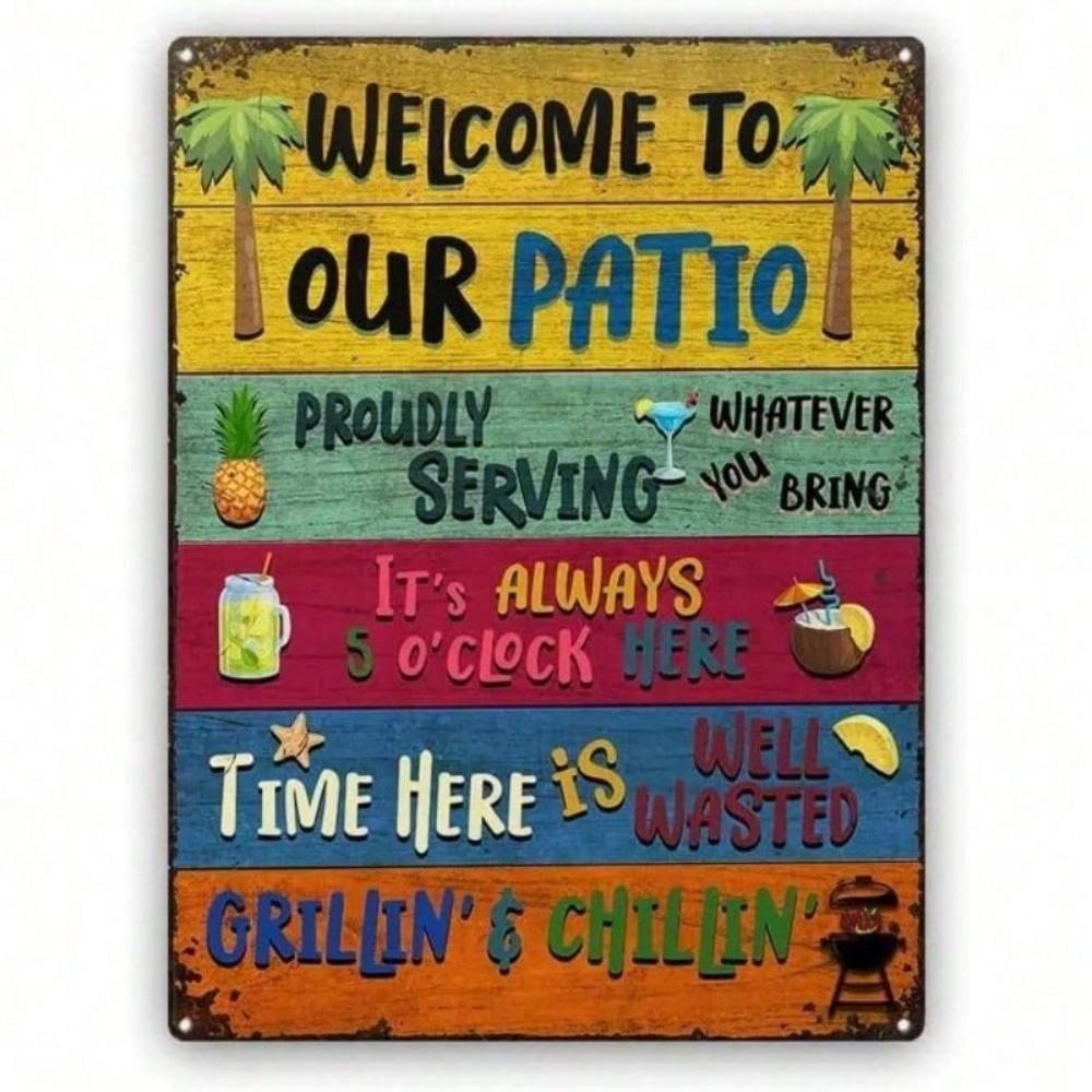 Metal Poster Wall Decor Farmhouse Patio Gift