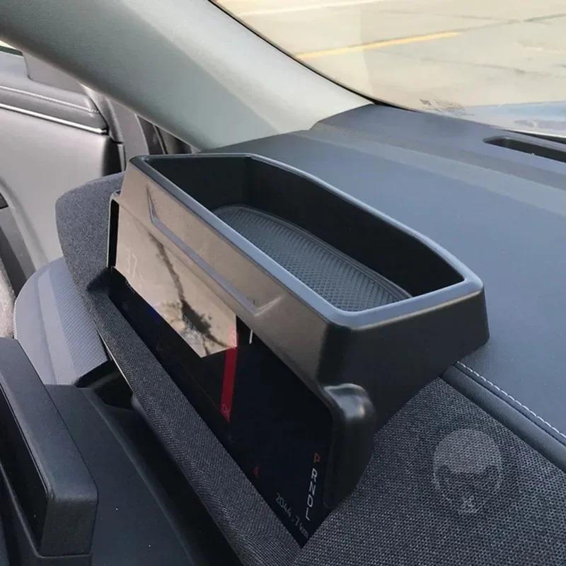 Glasses Storage Box for Ford Mustang Mach-E Dashboard Back Screen Sunglasses Case Tidying Non-slip Silicon Pad Car Accessories