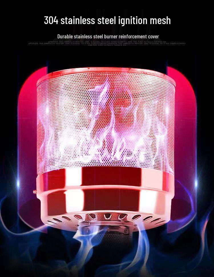 Umbrella-Shaped Gas Stove: Indoor/Outdoor LPG & Natural Gas Heater for Home or Commercial Use