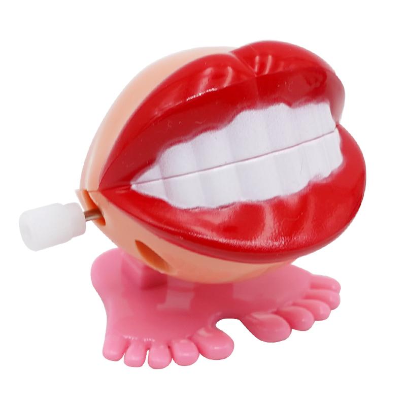 5Pcs Children Gifts Tooth Shape Mini Clockwork Jumping Toy Funny Cute Jump Teeth Denture Educational Toys Spring Wind Up Toy