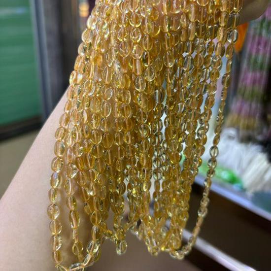 

Желтое Хрустальное Яйцо на Длинной Цепочке для DIY Length 40cm