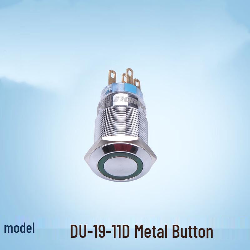 

Zhuochi 19mm Stainless Steel Ring LED Push Button Switch, 12V CN plug (adapter included)