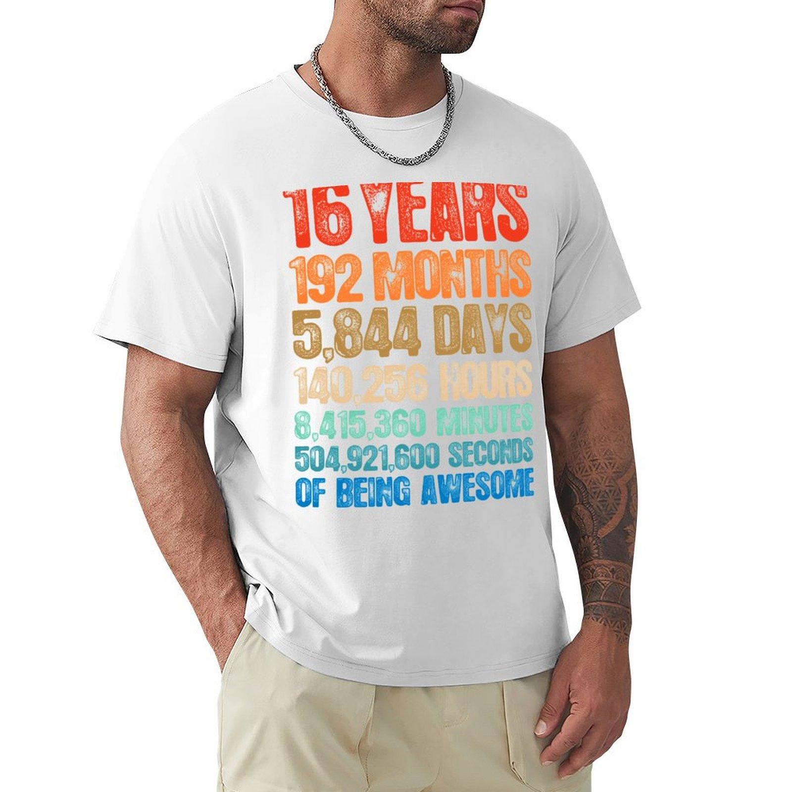 16 Years Old 16th Birthday Retro Vintage 2003 birthday gift TShirt oversized graphic tee street wear mens graphic tshirts S