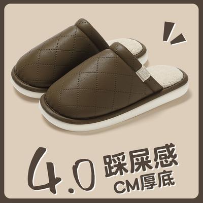 Cotton Slippers Autumn and Winter Indoor Home Home Thick Bottom Plush Warm Comfortable Plush Cotton Slippers