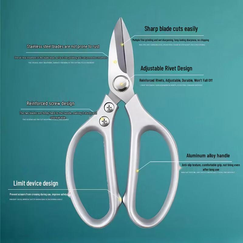 Zhi Shi Stainless Steel Heavy-Duty Kitchen Shears