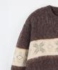 NODU Snow Nordic Snowflake Round Knit [Brown]